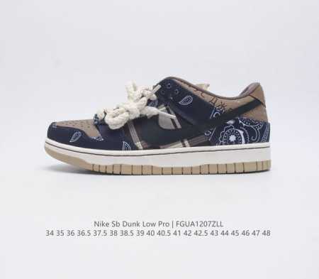 耐克 Nike Sb Dunk Low Pro 男 女滑板鞋 经典复古运动鞋 采用低帮设计 塑就经典 Dunk 风格 鞋垫后跟搭载 Zoom Air 气垫 加衬 - 点击图像关闭