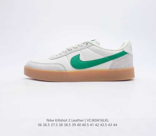 耐克板鞋 生胶米白 复古板鞋J.Crew x Nike 联名 Killshot II Leather 男女休闲复古运动鞋 采用米白色皮革制作鞋身 大号Swoos