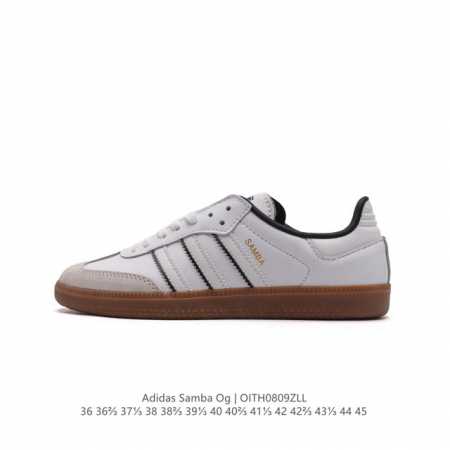 阿迪达斯 德训鞋 Adidas Originals Samba Og Shoes 经典运动鞋小白鞋 T头鞋 彰显休闲摩登风情的时尚经典鞋。它诞生于50年代的足球 - 点击图像关闭