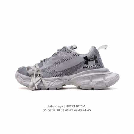 公司级Balenciaga x Under Armour 3XL 巴黎世家 舒适复古 防滑耐磨低帮 生活休闲鞋 原盒原配正确字体电绣粗细 位置 大小正确 侧边T - 点击图像关闭