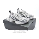 公司级 巴黎世家 Balenciaga 3Xl Sneakers 巴黎世家 十代网布系带低帮走秀复古老爹运动鞋 透气网面材料和聚氨酯 磨损效果 鞋头边缘和后帮
