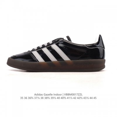 阿迪达斯 Adidas Originals Gazelle Indoor复古三叶草防滑透明橡胶板鞋经典运动鞋。这款经典鞋,忠于原版设计,缀撞色三条纹和鞋跟饰片。