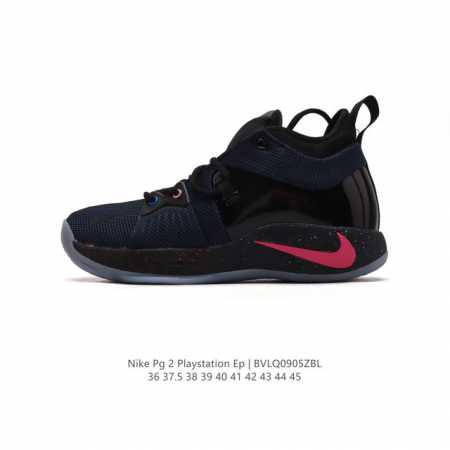 耐克 Nike Pg 2 Playstation 保罗乔治二代篮球鞋 pg2的设计让双脚与地面之间几乎只有 Zoom Air，脚部和 Zoom Air 气垫直接 - 点击图像关闭
