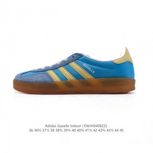 公司级 阿迪达斯 Adidas Originals Gazelle Indoor复古三叶草防滑透明橡胶板鞋经典运动鞋。这款经典鞋,忠于原版设计,缀撞色三条纹和鞋