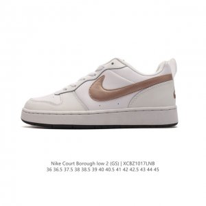 耐克 Nike Court Borough Low 2 GS 小空军 低帮百搭透气休闲运动板鞋男女鞋。经典耐用的设计，兼顾舒适脚感和出众风范，演绎匠心之作。结构