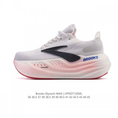 新品公司级 布鲁克斯 Glycerin Max 超级甘油:舒适的增高神器！Brooks Glycerin Max是一款极具突破性的顶级缓震运动跑鞋，由百年专业跑
