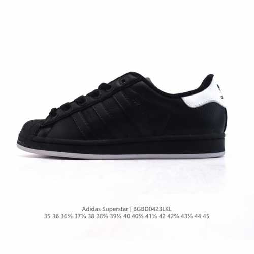阿迪达斯 Adidas Superstar 2025年新款鞋子 蛇年新款 经典贝壳头系列 新款休闲板鞋潮流男女士运动鞋 鞋面柔软皮革材质 标志性的贝壳鞋头，简约
