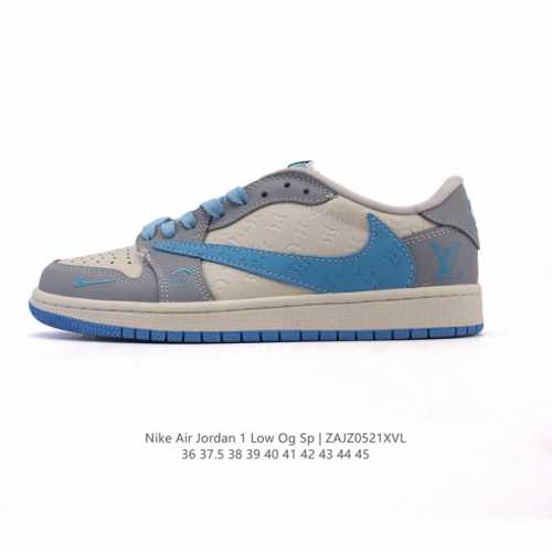 公司级 真标 耐克 Nike Air Jordan 1 Low Og Sp Military Blue Aj1乔1倒勾 2025年新款 蛇年新款 低帮篮球鞋 A