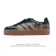 Adidas 阿迪达斯 男女款运动鞋 三叶草Samba Velentine 休闲鞋 德训鞋 刺绣花朵鞋面 复古板鞋经典运动鞋。一款阿迪达斯的Samba面包鞋，该