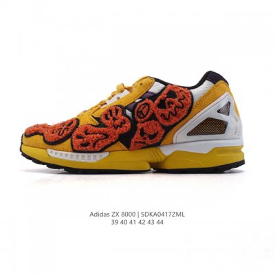 新品 阿迪达斯 Adidas Zx 8000 防滑耐磨 减震透气 包裹性 经典复古休闲运动 跑鞋 奶油 这款Adidas Zx 8000经典鞋,联手东京品牌At