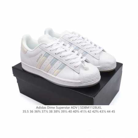 阿迪达斯 Adidas Dime Superstar Adv Shoes 联名款经典贝壳头运动滑板鞋。Adidas Superstar系列经典运动鞋，诞生于19 - 点击图像关闭