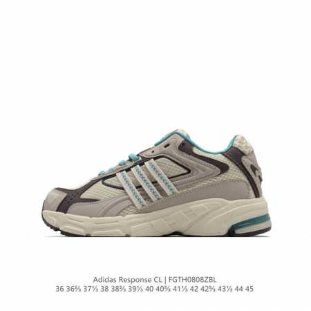 adidas Originals Response Cl 复古休闲跑步鞋 鞋身采用大面积的麂皮和网布材质 复古感拉满 中底采用阿迪达斯经典的adiprene 后 - 点击图像关闭