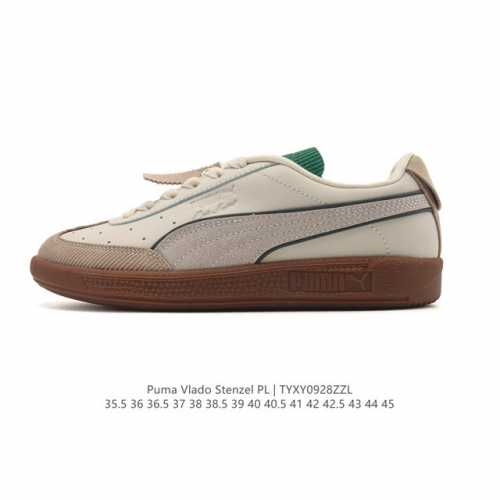 puma Vlado Stenzel pl 彪马防滑耐磨低帮板鞋 白绿色 外观时尚大气 鞋底采用耐磨的材质 细致做工 彰品品牌魅力 鞋头防撞设计 减少擦伤脚趾或