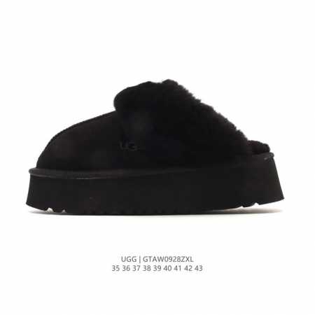 公司级 Ugg 雪地靴 男女棉拖鞋 大毛领 广东原产，采用Tpu模压鞋面内嵌羚羊棕羊毛，鞋面具有防水功能，选用7毫米Uggpure 植入式羊毛里衬与可拆卸的Ug - 点击图像关闭