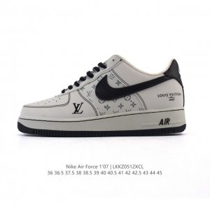 公司级 耐克 Nike Air Force 1 '07 Low 空军一号含气垫 小白鞋 2025年 蛇年新款 路易威登联名 低帮百搭厚底增高休闲运动板鞋。柔软、