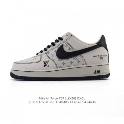 公司级 耐克 Nike Air Force 1 '07 Low 空军一号含气垫 小白鞋 2025年 蛇年新款 路易威登联名 低帮百搭厚底增高休闲运动板鞋。柔软、