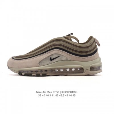 公司级 耐克Nike休闲鞋 经典 气垫 Air Max 97 子弹气垫低帮运动鞋。Air Max '97 运动跑鞋以流线型鞋身和卓越科技为热爱运动的你造就全方位