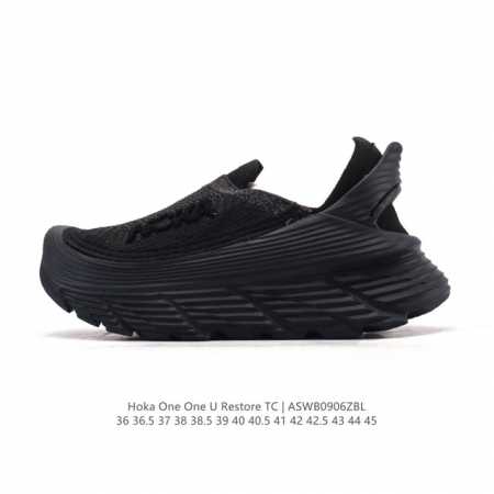 公司级 Hoka One One Restore 弹性舒适减震防滑 低帮 涉溪鞋 休闲跑步鞋 男女同款 一脚蹬 厚底增高运动跑步鞋。简评一下：1.做工：很细致， - 点击图像关闭