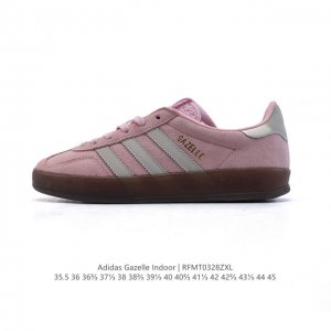 160 阿迪达斯 Adidas Originals Gazelle Indoor复古三叶草防滑透明橡胶板鞋经典运动鞋。这款经典鞋,忠于原版设计,缀撞色三条纹和鞋