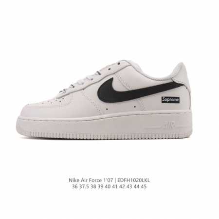 耐克 Nike Air Force 1 '07 Low 空军一号含气垫 低帮小白鞋 百搭厚底增高休闲运动板鞋。柔软、弹性十足的缓震性能和出色的中底设计，横跨复古 - 点击图像关闭