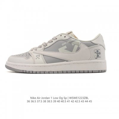 真标 耐克 Nike Air Jordan 1 Low Og Sp Military Blue Aj1乔1倒勾 2025年新款 低帮篮球鞋 Aj1 乔丹1代 A