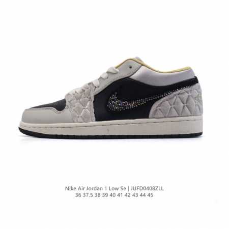 耐克 乔丹Air Jordan 1 Low Aj1 乔1 乔丹1代Aj1 低帮复古文化休闲运动篮球鞋，从1985 年面世的元年款汲取设计灵感，采用简洁大方的经典 - 点击图像关闭