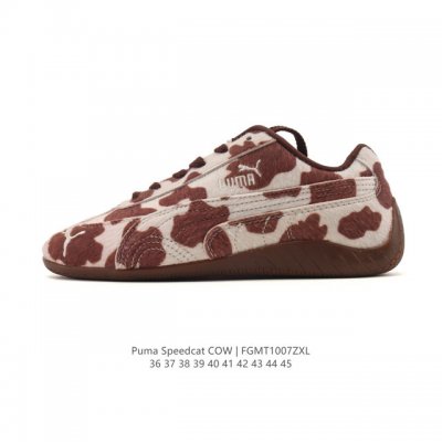 Puma Speedca Og 彪马极速赛车系列 奶牛 低帮德训风拼接复古百搭休闲运动赛车鞋 鞋款从80、90年代赛车手所穿的防火赛车鞋为原型，鞋身线条模仿了赛