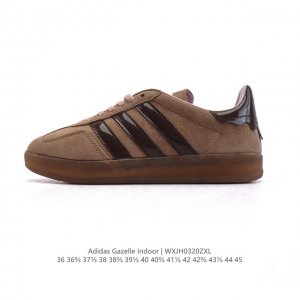 160 阿迪达斯 Adidas Originals Gazelle Indoor复古三叶草防滑透明橡胶板鞋经典运动鞋。这款经典鞋,忠于原版设计,缀撞色三条纹和鞋