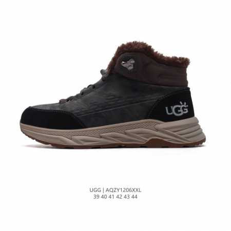 公司级 Ugg 中帮靴子 雪地靴 户外徒步高帮靴子 加绒加厚， 美国轻奢品牌ugg 平底系列冬季男士皮鞋 增高厚底网红经典英伦风上线人手必备马丁靴 复古靴子 高 - 点击图像关闭
