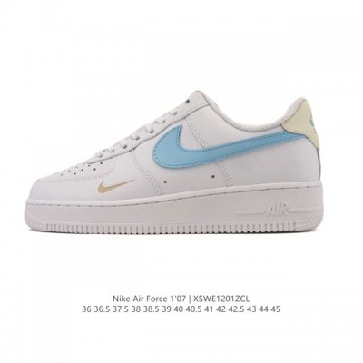耐克 Nike Air Force 1 '07 Low 空军一号含气垫 小白鞋 低帮百搭厚底增高休闲运动板鞋。柔软、弹性十足的缓震性能和出色的中底设计，横跨复古