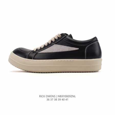 公司级 Rick Owens 复古百搭 时尚 舒适透气 耐磨 休闲鞋 市售最高版本 Rick Owens 瑞克 欧文斯 粗鞋带 低帮高街休闲运动板鞋 原鞋开发 - 点击图像关闭