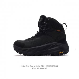 公司级 HOKA ONE ONE Kaha 2 Low GTX 男子登山鞋低邦徒步鞋减震防水支撑 卡哈2低邦防水版 缓震登山运动鞋。双密度中底提高缓震性，延伸后