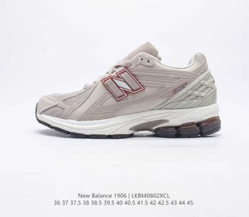 公司级New Balance 1906系列复古老爹风休闲运动慢跑鞋 #采用轻质牛剖革拼接透气网眼衬垫织物鞋面材质 T-Beam大底提供足步弓支撑，保持步态稳定