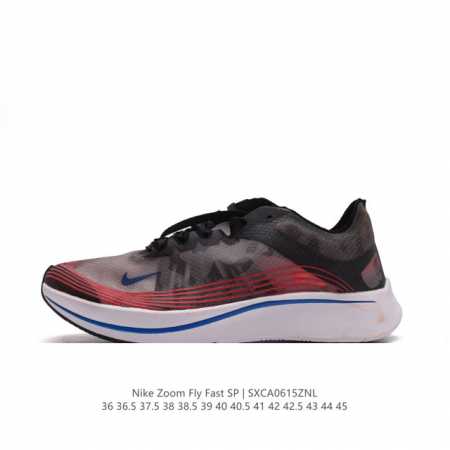 公司级耐克nike Zoom Fly Sp Fast 怒火鸳鸯 手绘拼色涂鸦透明纱面马拉松缓震跑鞋。天猫酷动城指定订单 。鞋面采用了一体式无缝设计，并没有使用 - 点击图像关闭