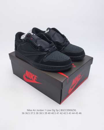 耐克运动鞋 Nike Air Jordan 1 Low Og Sp 倒勾 低帮篮球鞋 Aj1 乔丹1代 Aj1 乔1 反向脚趾复古运动鞋 亮点之处在于鞋侧的倒置 - 点击图像关闭