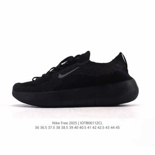 新品 耐克 Nike Free 2025 男女子跑步训练鞋 Hf1078-002 Free 2025 公路运动跑步鞋，采用 Flyknit 飞织材料，助你在运动