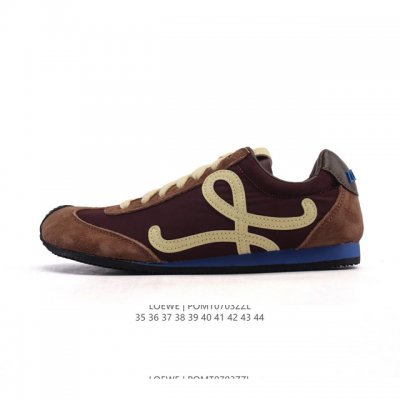 公司级 Loewe 罗意威 Ballet Runner 皮革织物拼接 简约圆头 系带 低帮 运动休闲鞋这双鞋是Loewe新发布的Ballet Runner 2.
