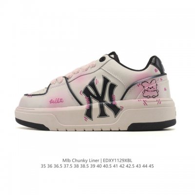 公司级 Mlb Chunky Liner Mid人气单品学长鞋系列轻量增高厚底百搭休闲运动板鞋轻便胶鞋 高级街头休閒品牌鞋。Mlb Chunky Liner 学