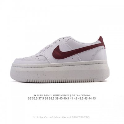 Nike耐克新款Nike Court Vision Alta Ltr 厚底增高运动休闲板鞋。时尚设计，巧妙融合皮革材质搭配加高鞋底。出众篮球鞋外观搭配柔软鞋舌，