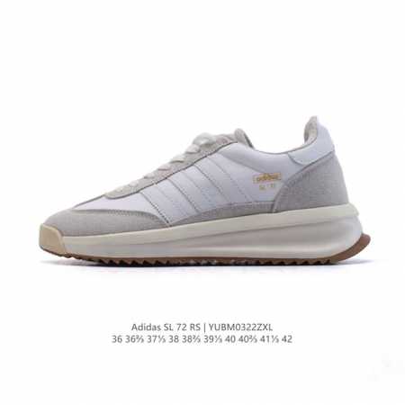 160 阿迪达斯Adidas Sl 72 Shoes 经典复古薄底运动鞋「T头鞋」三叶草复古休闲跑步鞋休闲运动鞋 这款经典运动鞋携复古型格，来访你的活力日常—— - 点击图像关闭