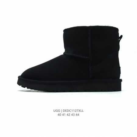 公司级 Ugg雪地靴 高帮筒靴 时尚舒适男鞋厚底增高长筒靴 俏皮可爱的百变造型， 美国轻奢品牌ugg 平底系列冬季 雪地休闲保暖毛毛雪地靴。官方同步包装 检验标 - 点击图像关闭