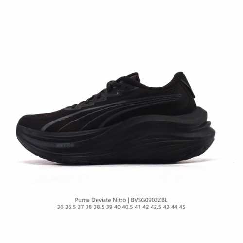公司级 彪马 puma Deviate Nitro3男女士2025年新款跑步鞋减震舒适缓冲回弹简约软底运动鞋注氮泡沫橡胶鞋垫耐磨防滑百搭老爹鞋 Deviate