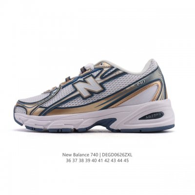 New Balance Mr740 Nb新百伦系列复古老爹风休闲运动慢跑鞋。采用轻质牛剖革拼接透气网眼衬垫织物鞋面材质 T-Beam大底提供足步弓支撑 保持步态