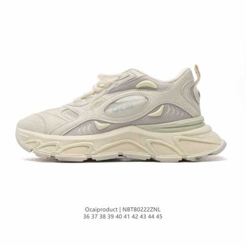 公司级 国潮新品 Ocai 复古鞋 Ocaiproduct 慢跑鞋 时尚休闲男女士运动鞋 厚底增高老爹鞋。这双鞋最近火了！整体上，不挑性别和穿搭。灰白的主色调，
