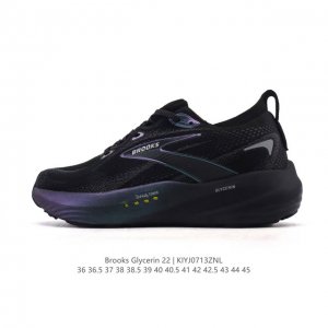 新品公司级 Brooks布鲁克斯Glycerin 22甘油 跑步鞋男女新款透气缓震支撑运动 甘油22跑鞋是布鲁克斯。甘油22拥有非常亮眼的外观设计，采用了鲜艳夺