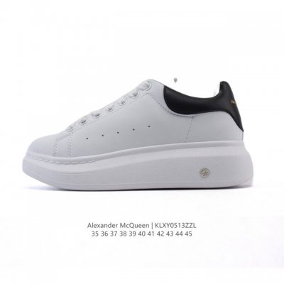 alexandermcqueen 亚历山大 麦昆Mcq 运动小白鞋 厚底增高闪尾光滑牛皮平底鞋休闲鞋 时尚男女板鞋潮运动鞋 ，火爆到大街小巷无人不知，无人不晓的