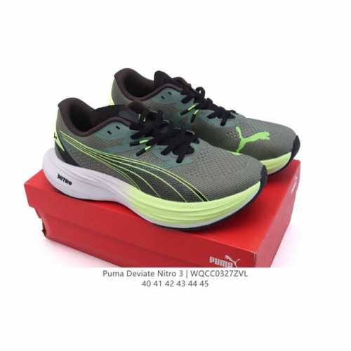180 【公司级】彪马(Puma) Deviate Nitro3男女士2025年新款跑步鞋减震舒适缓冲回弹简约软底运动鞋注氮泡沫橡胶鞋垫耐磨防滑百搭老爹鞋 De