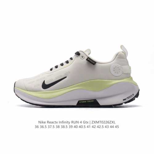 耐克 Nike Infinity Run 4 Gore-Tex 男女子防水公路跑步鞋 厚底增高百搭老爹运动鞋。Nike Reactx 泡绵提供高出 Nike R