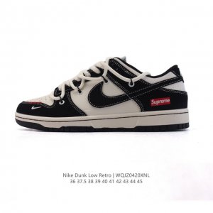 公司级 耐克 Nike Dunk Low Retro 运动鞋复古板鞋2025年新款 解构绑带 双鞋带，作为 80 年代经典篮球鞋款，起初专为硬木球场打造，后来成