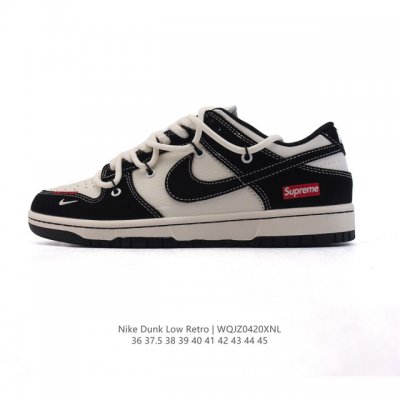 公司级 耐克 Nike Dunk Low Retro 运动鞋复古板鞋2025年新款 解构绑带 双鞋带，作为 80 年代经典篮球鞋款，起初专为硬木球场打造，后来成
